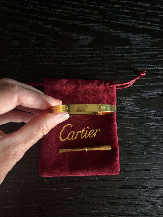 Jewelry - Love Bracelet Gold Tone with Pouch and Screwdriver